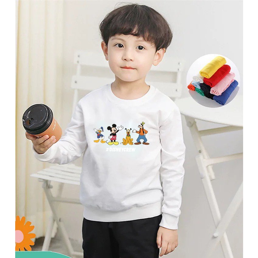 Áo nỉ cho bé trai bé gái Medokids mẫu mới 2024 áo sweater dài tay thu đông cho bé in hình ngộ nghĩnh