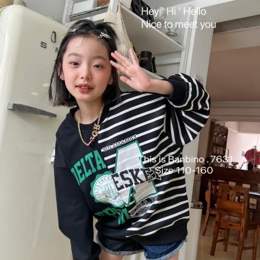 Áo sweater Banbino dài tay cho bé size đại 25-50kg áo khoác bé trai, bé gái chất cotton cao cấp 5 tuổi đến 18 tuổi