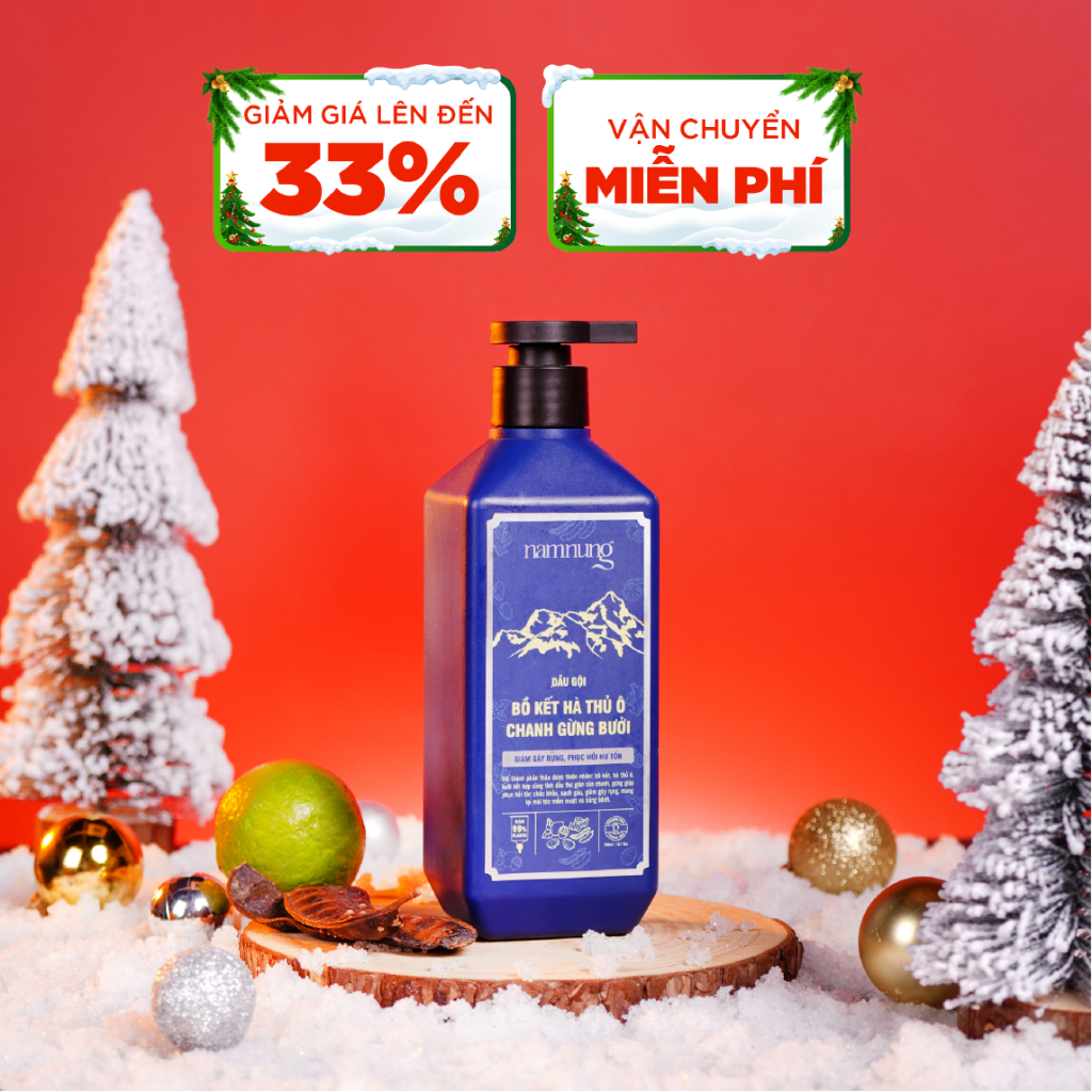 Dầu gội thảo dược Nam Nung ngăn ngừa gàu giúp tóc chắc khỏe, suôn mượt 500ml