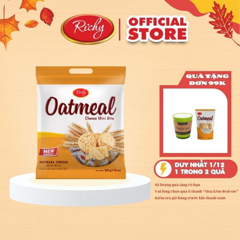 Bánh Yến mạch Richy - Vị phô mai 220g