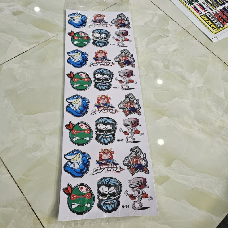 Combo 2 tấm logo dán nón bảo hiểm