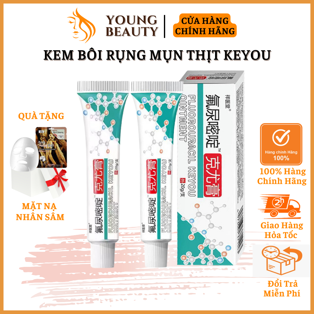 Kem giảm mụn thịt KEYOU, Kem bôi KEYOU, Giảm chai sần, mụn cóc, Không còn gốc tái đi tái lại - YOUNG BEAUTY