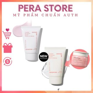 Kem Dưỡng Trắng Da Hoa Anh Đào Innisfree Jeju Cherry Blossom Tone Up / Jelly Cream ( Chính Hãng )