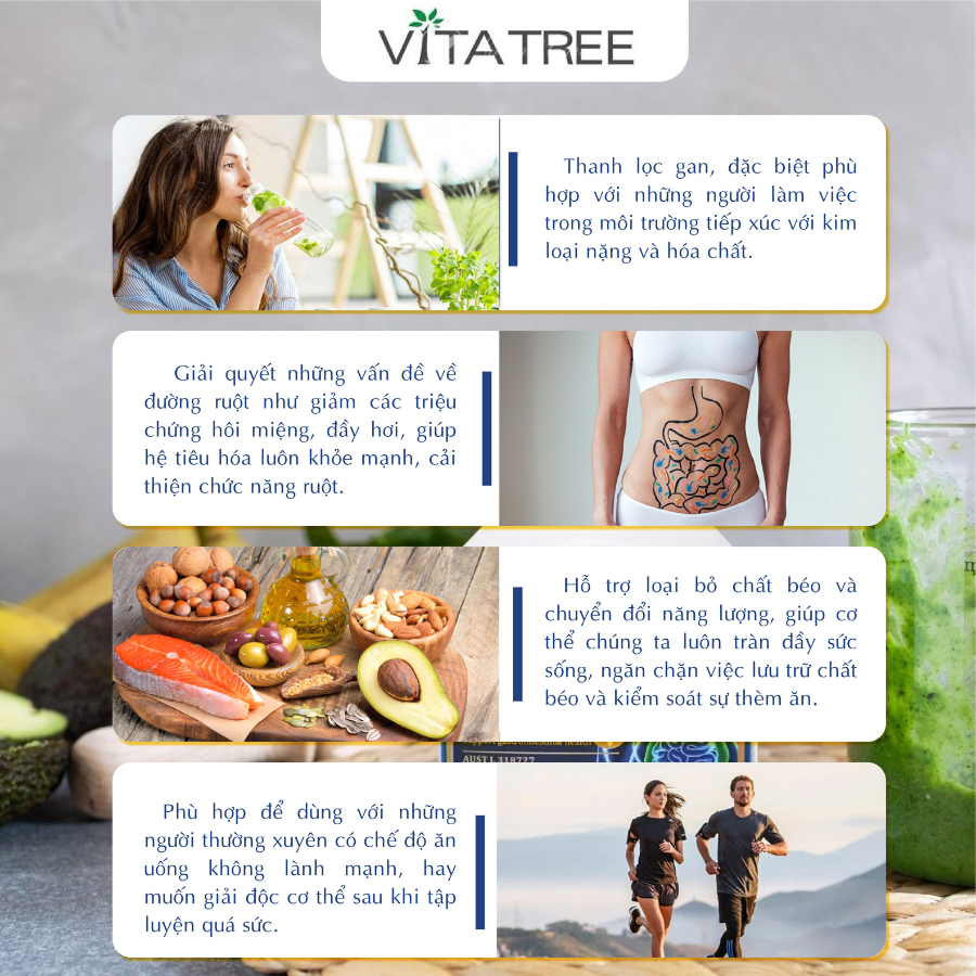 Combo 2 hộp Vitatree Organ Fat Detox hỗ trợ giảm cân thanh lọc cơ thể và ngăn ngừa tích tụ mô mỡ hộp 60 viên