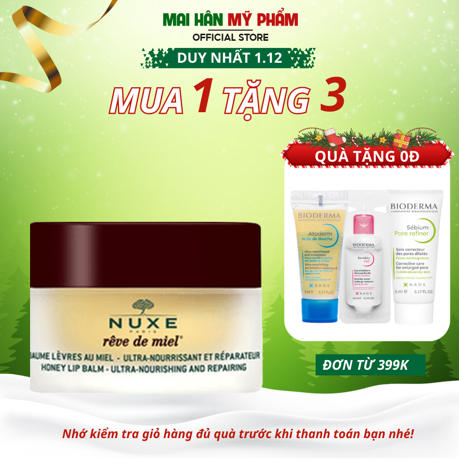 Sáp dưỡng môi Nuxe Ultra nourishing Lip Balm Reve de Miel 15g