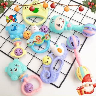 Set 7 món đồ chơi lục lạc, xúc xắc phát triển khả năng thính giác cho bé