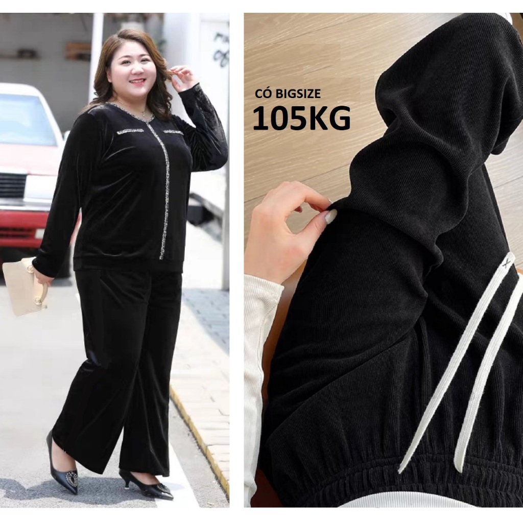 Quần Nhung Ống Rộng Trung Niên, vải Nhung tăm dày đẹp cao cấp, có bigsize tới 105Kg