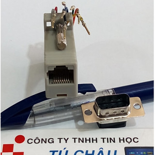 Đầu Com ra Lan: Đầu Com 9 Lổ Cái / Com 9 Kim Đực (DB9 - Hai hàng) ra Lan (RJ45)