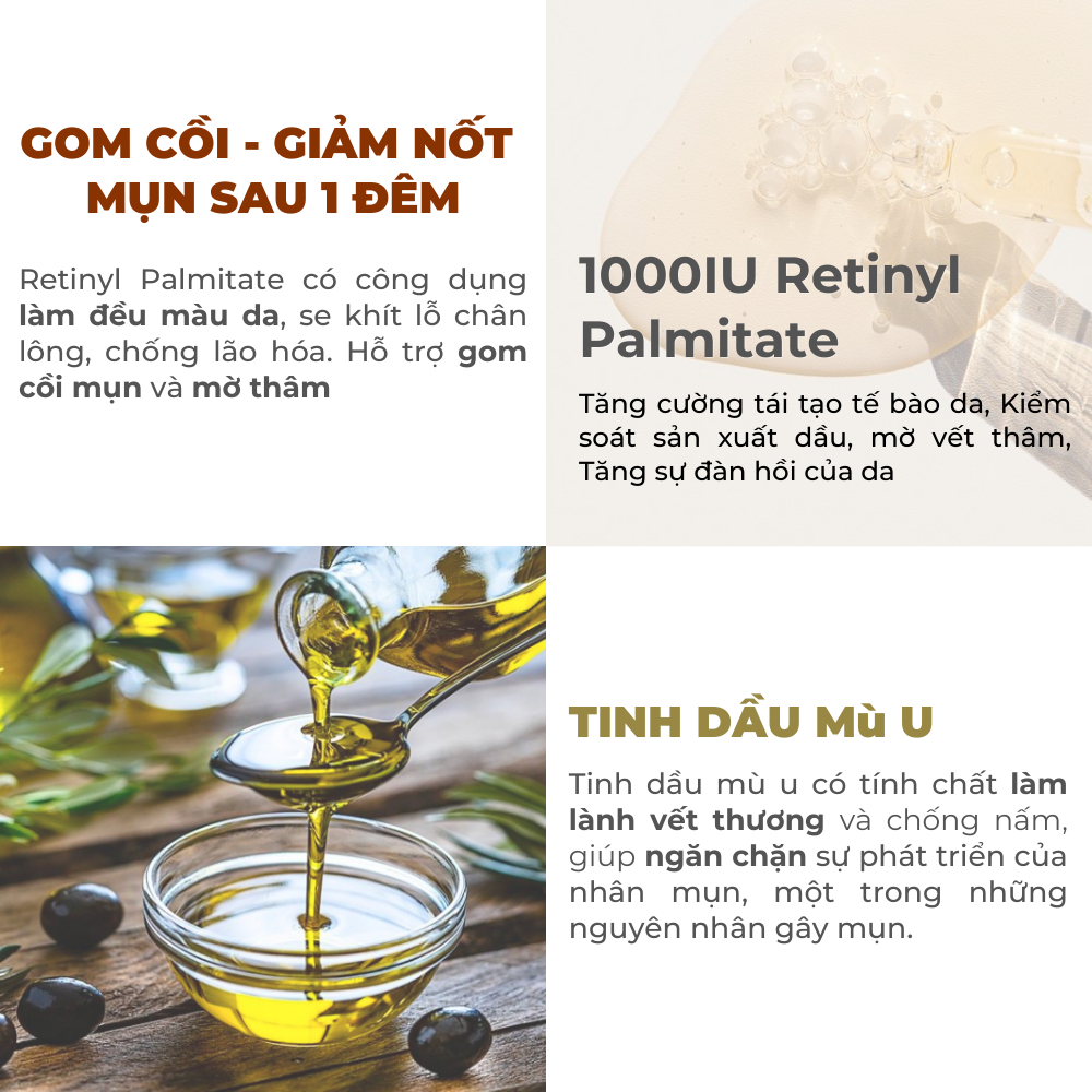 Kem mụn Mù U - Tamanu Cream, Olong Tonner Dr.Luvis giảm mụn, cấp ẩm cho da