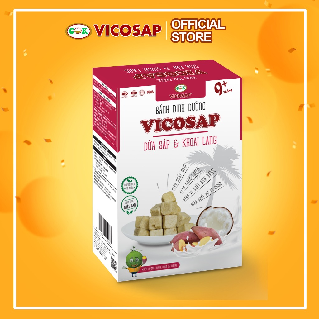 Bánh dinh dưỡng Dừa Sáp & Khoai Lang - Vicosap