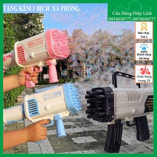 [TẶNG KÈM NƯỚC XÀ PHÒNG] Máy bắn bong bóng xà phòng Súng bắn bong bóng loại to siêu mạnh kèm đủ phụ kiện