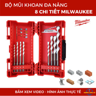  Bộ Mũi Khoan Đa Năng 8 Chi Tiết Milwaukee 4932471112 | Khoan Bê Tông Gạch Tường Đa Vật Liệu 