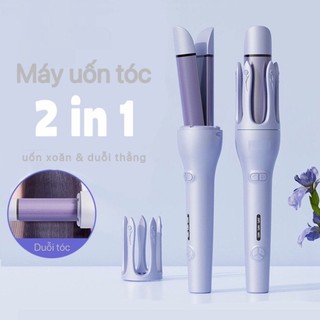 Máy Duỗi Uốn Tóc Xoăn Tự Động Xoay 360 Độ 3 Mức Nhiệt Trục Uốn 32mm