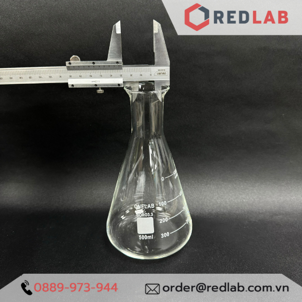 Bình tam giác Miệng rộng 100ml 250ml 500ml ONELAB erlen, bình nón thuỷ tinh MR, có VAT
