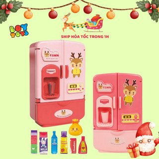 Bộ đồ chơi tủ lạnh mini, đồ chơi tủ lạnh cửa đôi độc đáo cho bé thỏa sức vui chơi