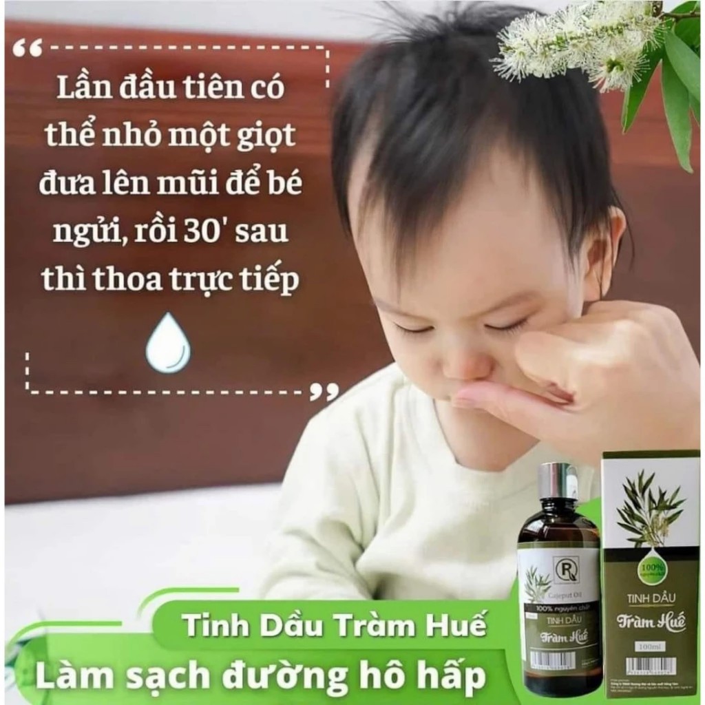 Tinh Dầu Tràm Hồng Tâm Nguyên Chất 100ml Hỗ Trợ Thơm Phòng, Đuỗi Muỗi, Phòng Cảm Cho Bé Yêu