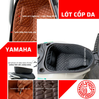 (Có Logo YAMAHA) Lót cốp chống nóng xe máy YAMAHA Fazzio Grande NVX Freego Latte Acruzo Nozza có túi logo sang trọng GU