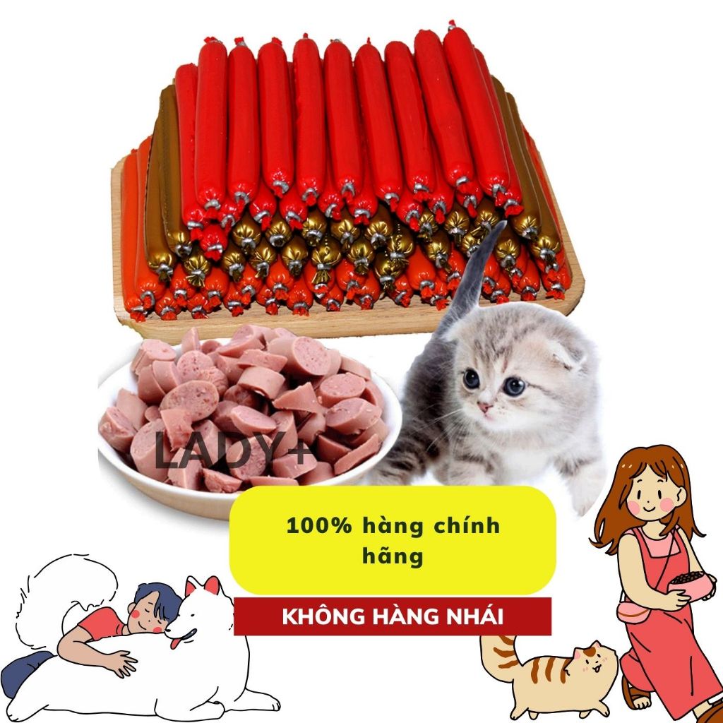 Xúc xích cho chó mèo , thức ăn cho thú cưng 15gr hàng cao cấp giá tốt Full 5 vị