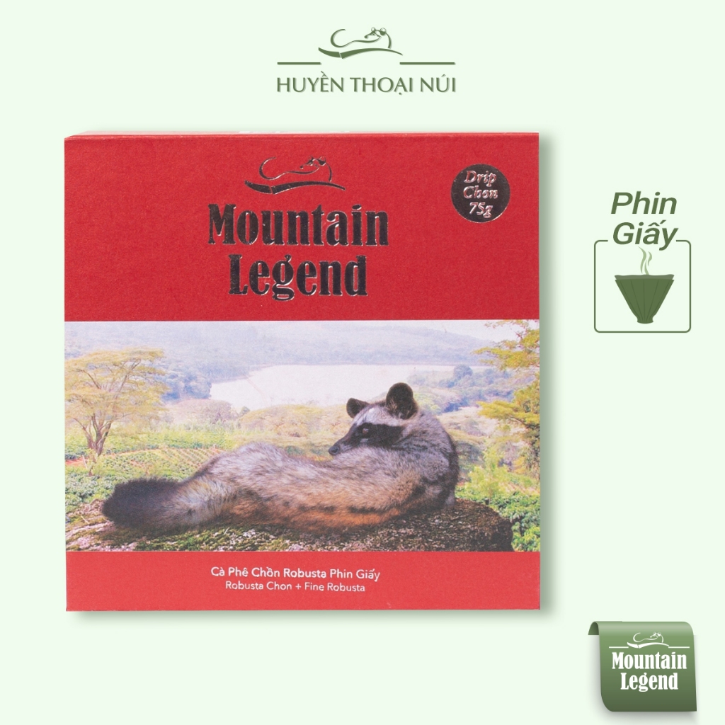 Cà Phê Chồn Blend Mountain Legend Robusta Phin Giấy Hộp 75g