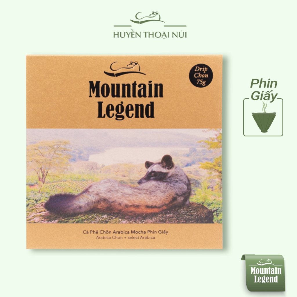 Cà Phê Chồn Blend Mountain Legend Arabica Mocha Phin Giấy Hộp 75g