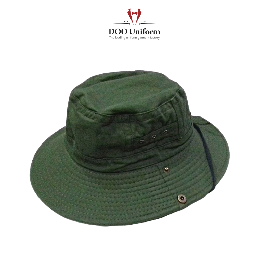 Combo 2 bộ tăng 1 mũ tai bèo quần áo dụng cụ học tập, bảo hộ lao động vải kaki màu xanh lá loại đẹp