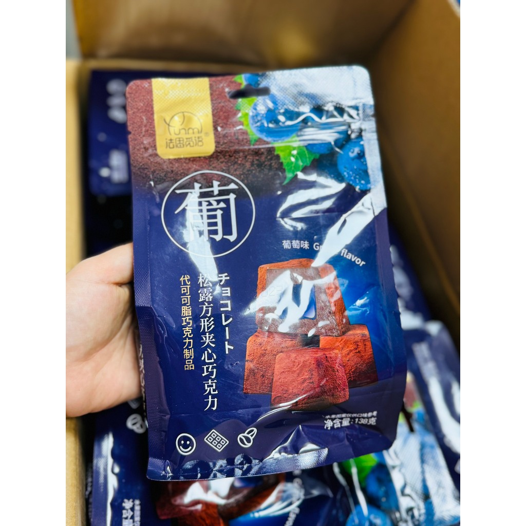 Socola nhân hoa quả nhiều vị max ngon