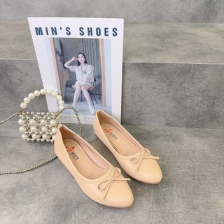 Min's Shoes - Giày Bệt Nơ Da Thật B389