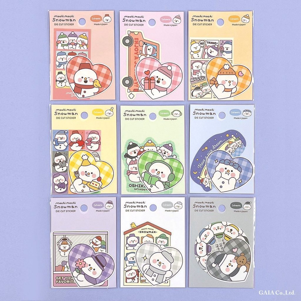 Sticker, hình dán chủ đề giáng sinh, người tuyết chính hãng Nhật Bản Art Therapy