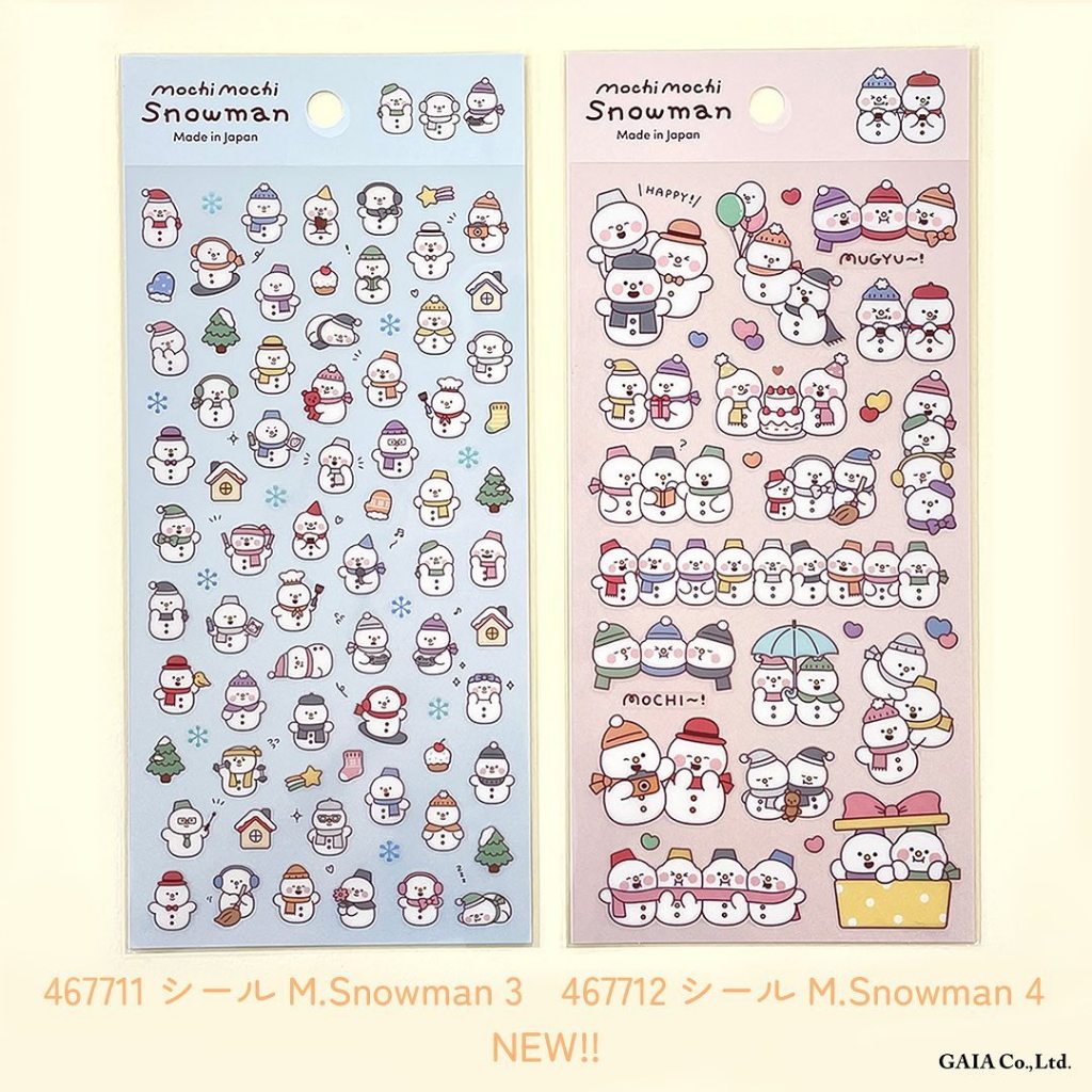 Sticker, hình dán chủ đề giáng sinh, người tuyết chính hãng Nhật Bản Art Therapy