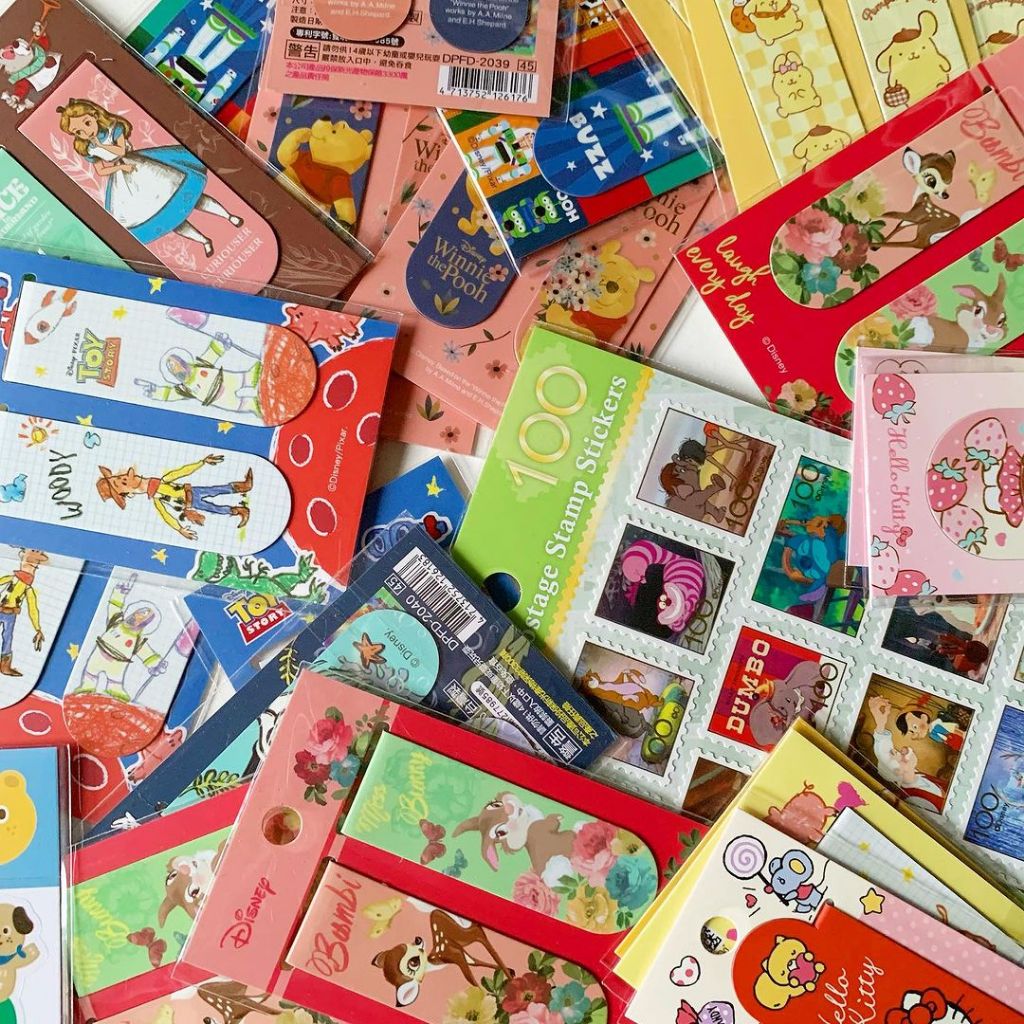 Bookmark nam châm, washi, băng dán Disney chính hãng NANPAO Đài Loan Art Therapy