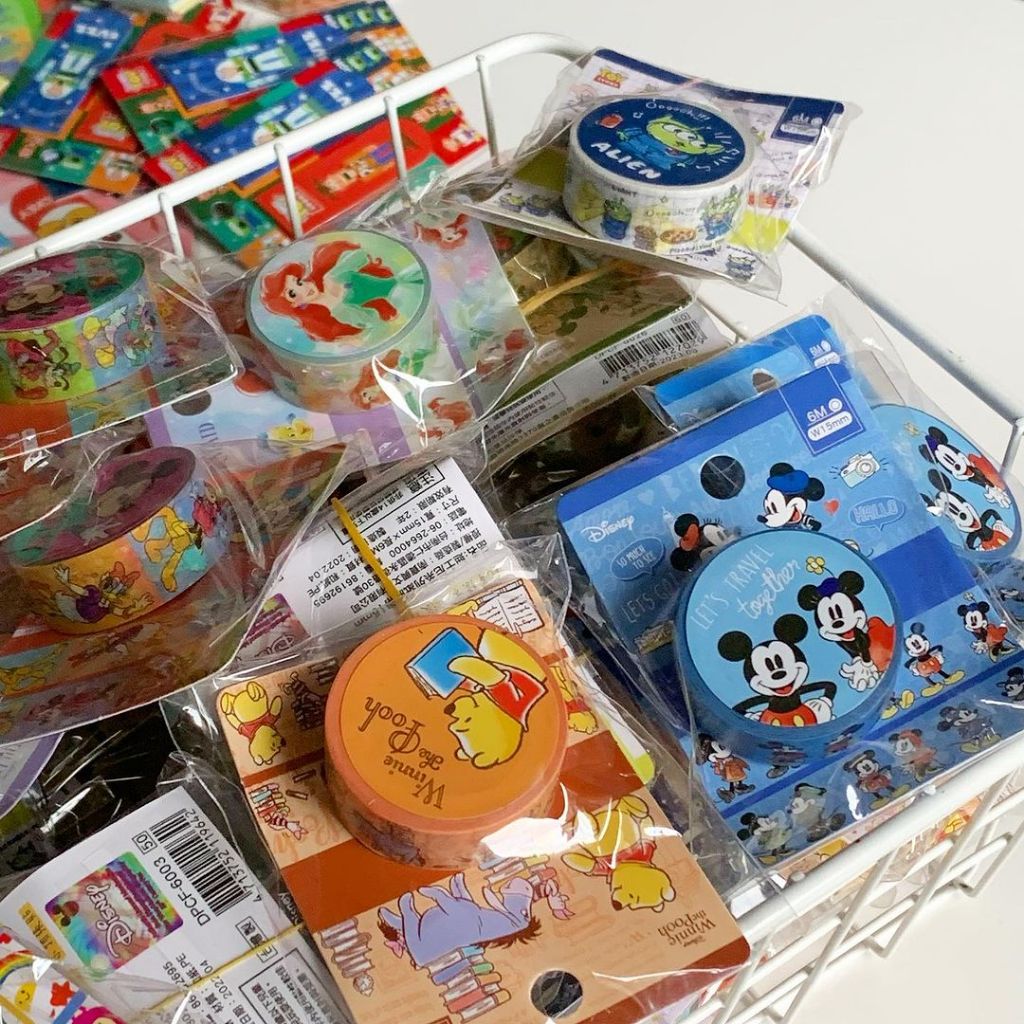 Bookmark nam châm, washi, băng dán Disney chính hãng NANPAO Đài Loan Art Therapy