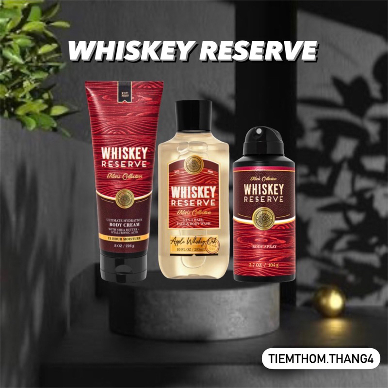 •𝐖𝐡𝐢𝐬𝐤𝐞𝐲 𝐑𝐞𝐬𝐞𝐫𝐯𝐞• Bath & Body Works - Sản phẩm dưỡng và xịt thơm toàn thân dành cho nam