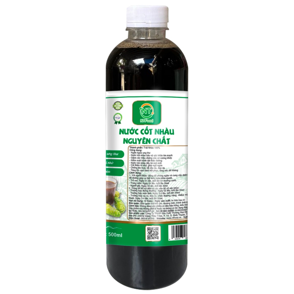 Nước Cốt Nhàu nguyên chất NTFood 500ml - Nhất Tín Food