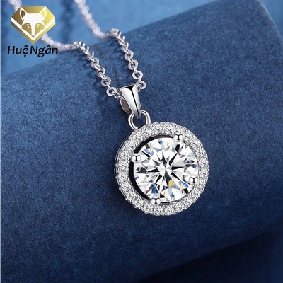 Dây chuyền bạc Ý 925 Huệ Ngân - Hình tròn may mắn PP1640