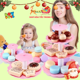 Bộ đồ chơi tháp bánh ngọt, bánh sinh nhật 3 tầng 23 chi tiết cho bé thỏa sức vui chơi