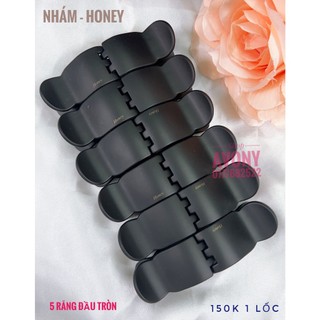 12 kẹp càng cua 3 - 5 răng màu đen hàng chính hãng Honey