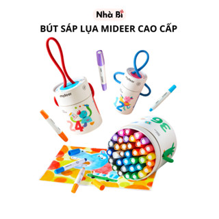  Bút Màu Sáp Lụa Hữu Cơ Mideer Silky Crayon Kèm Quai Xách Cho Bé 8 - 12 - 24 Màu 