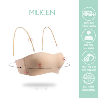 Áo ngực nữ đúc su milicen cúp ngang đúc su tạo khe có thể mặc không dây 22