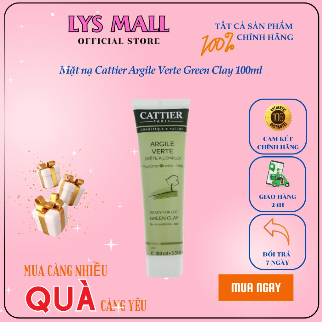 Mặt nạ Cattier Argile Verte Green Clay 100ml