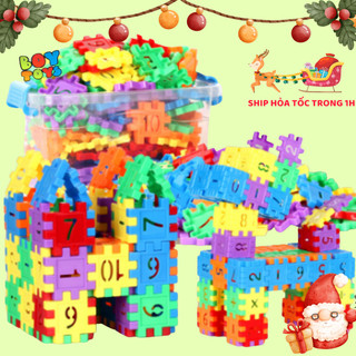Bộ đồ chơi lắp ghép, xếp hình khối nhựa xây dựng Building block mẫu mới 4x4cm thú vị phát triển tư duy cho bé