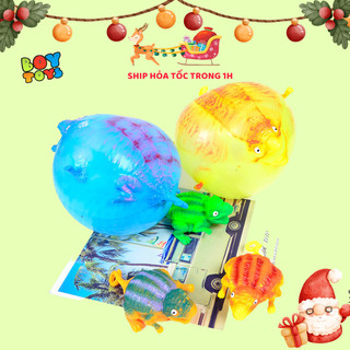 Đồ chơi Gudetama bóp trút giận thổi bóng hình khủng long, động vật thú vị cho bé