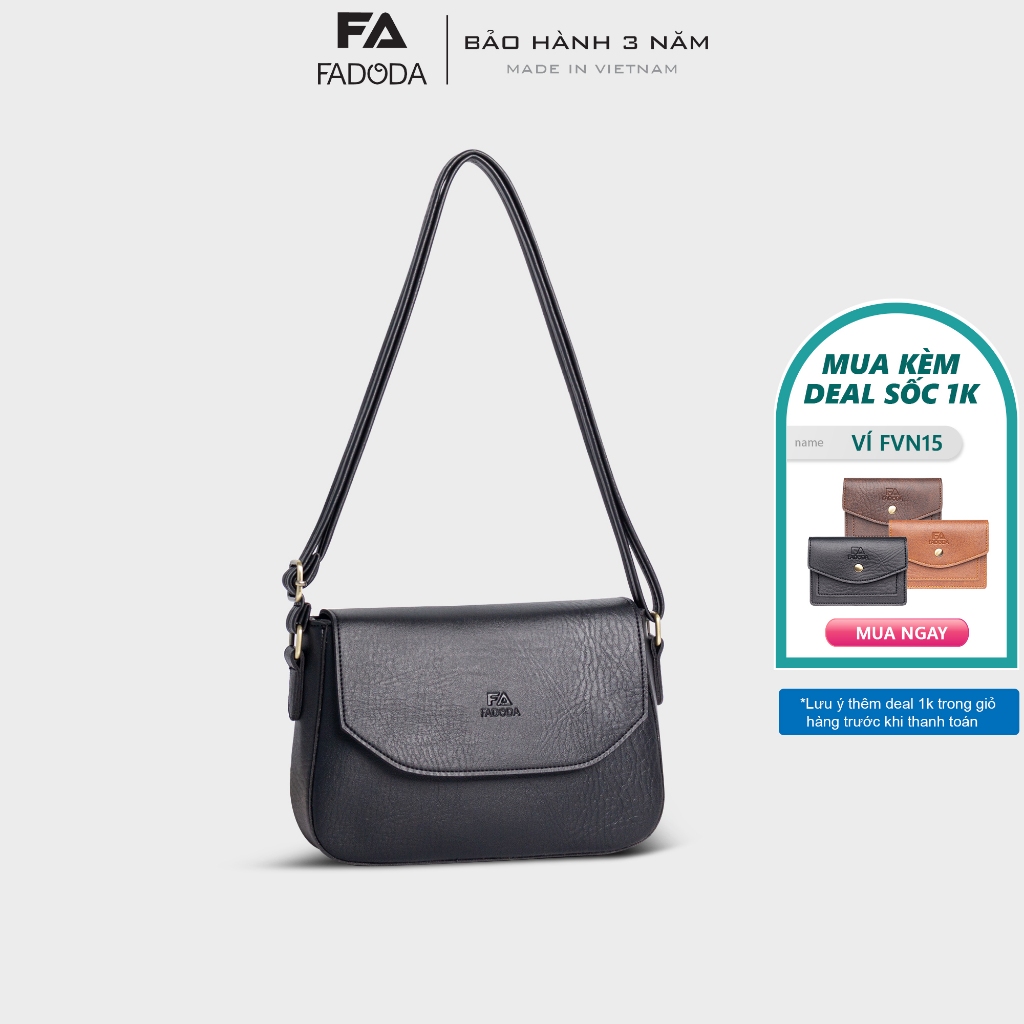 Túi đeo chéo nữ nắp gập dạng hộp Fadoda FN16
