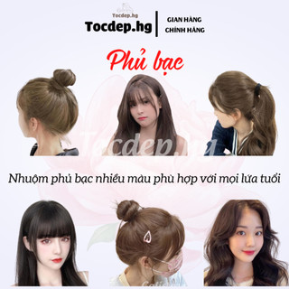 Thuốc nhuộm tóc Phủ bạc màu Nâu đen, Nâu lạnh, nâu mật ong, nâu tây, Nâu socola  tặng oxy trợ nhuộm Tocdep.hg