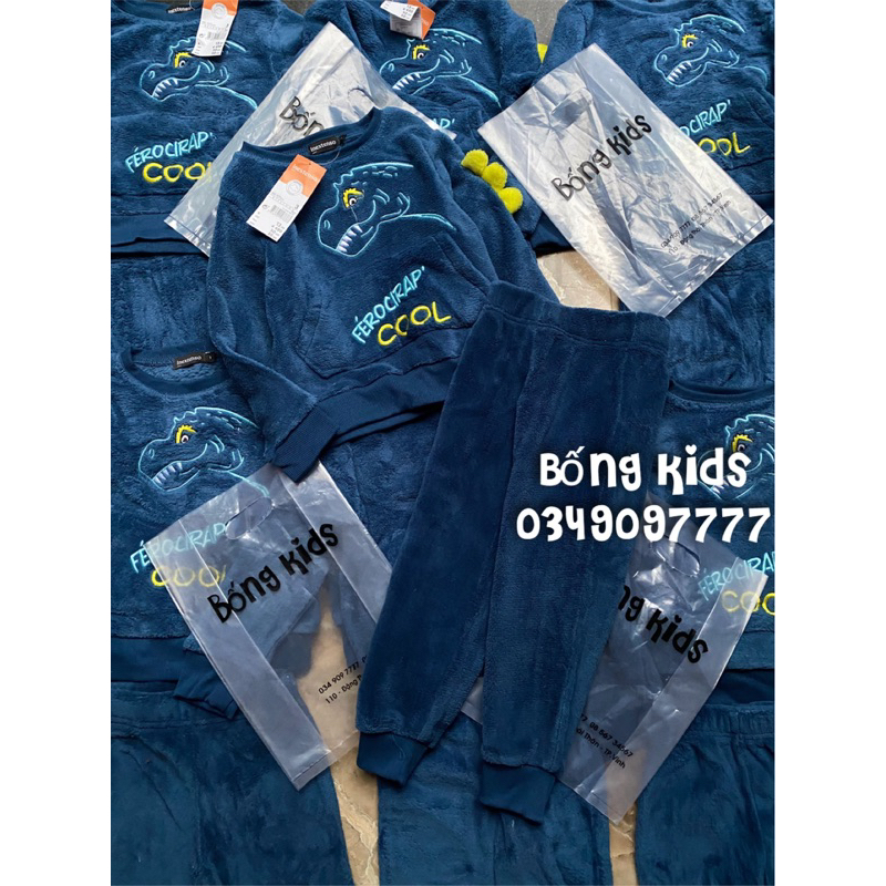 Bộ Bông Bé Trai Khủng Long Xanh Mỏ Vịt Inextenso