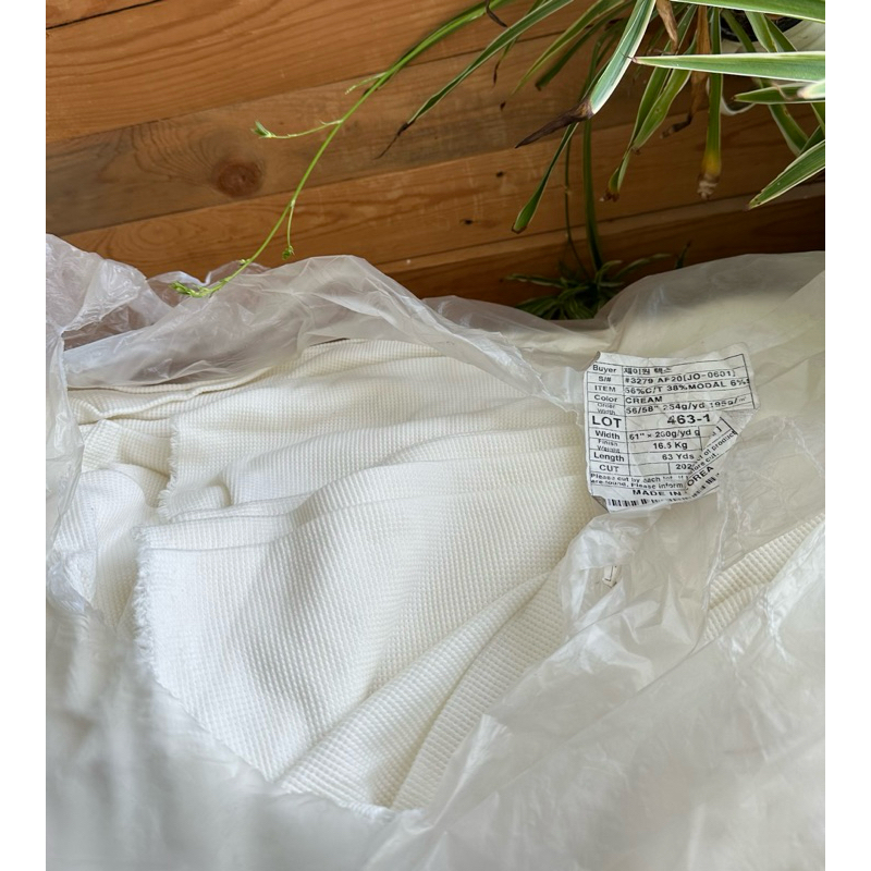 Vải cotton thông hơi và len thừng