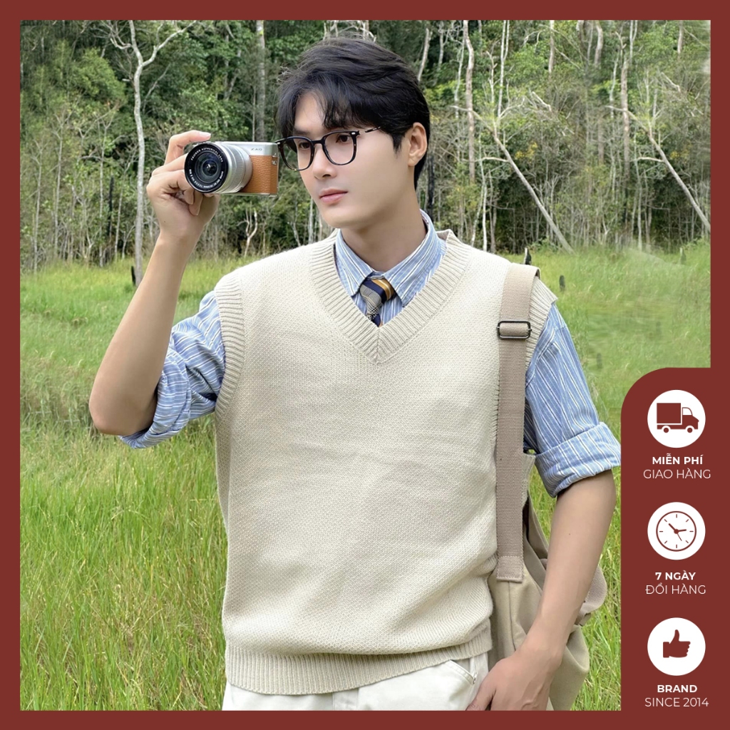 Áo len gile len nam nữ Độc menswear form rộng, chất len mỏng thoáng mát, dễ phối đồ, nhiều màu - AL381