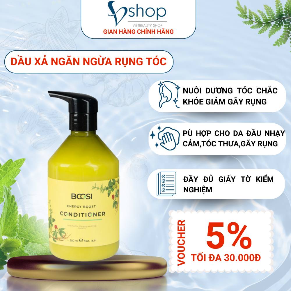 Dầu Xả Kích Thích Mọc Tóc Và Chăm Sóc Da Đầu Và Ngăn Ngừa Rụng Tóc Bcosi Energy Boost Conditioner 500ml