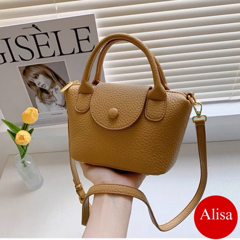 Túi xách nữ da hạt mềm nắp cúc gập siêu xinh SL127