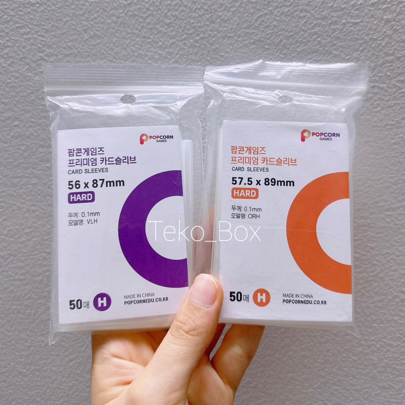 Sleeve Popcorn bọc card tách lẻ pack 50 chiếc hard bảo vệ card Kpop album lomo card toploader