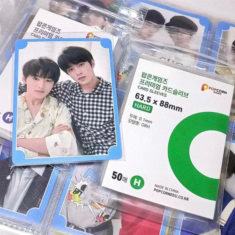 Sleeve Popcorn bọc card tách lẻ pack 50 chiếc hard bảo vệ card Kpop album lomo card toploader